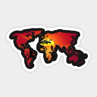 Beautiful Sunset Around the World Sticker